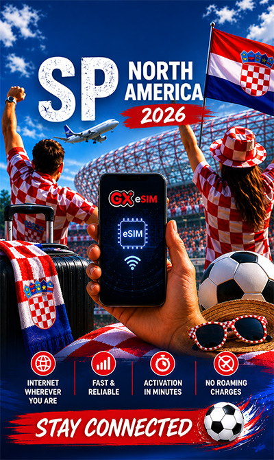 FIFA World Cup 2026 eSIM for USA, Canada and Mexico – stay connected throughout the tournament with GigaX eSIM